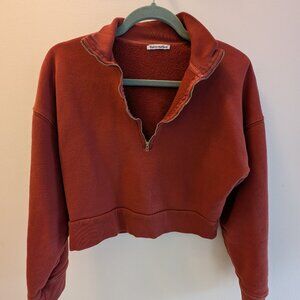 Reformation Cropped Sweater – XS Red